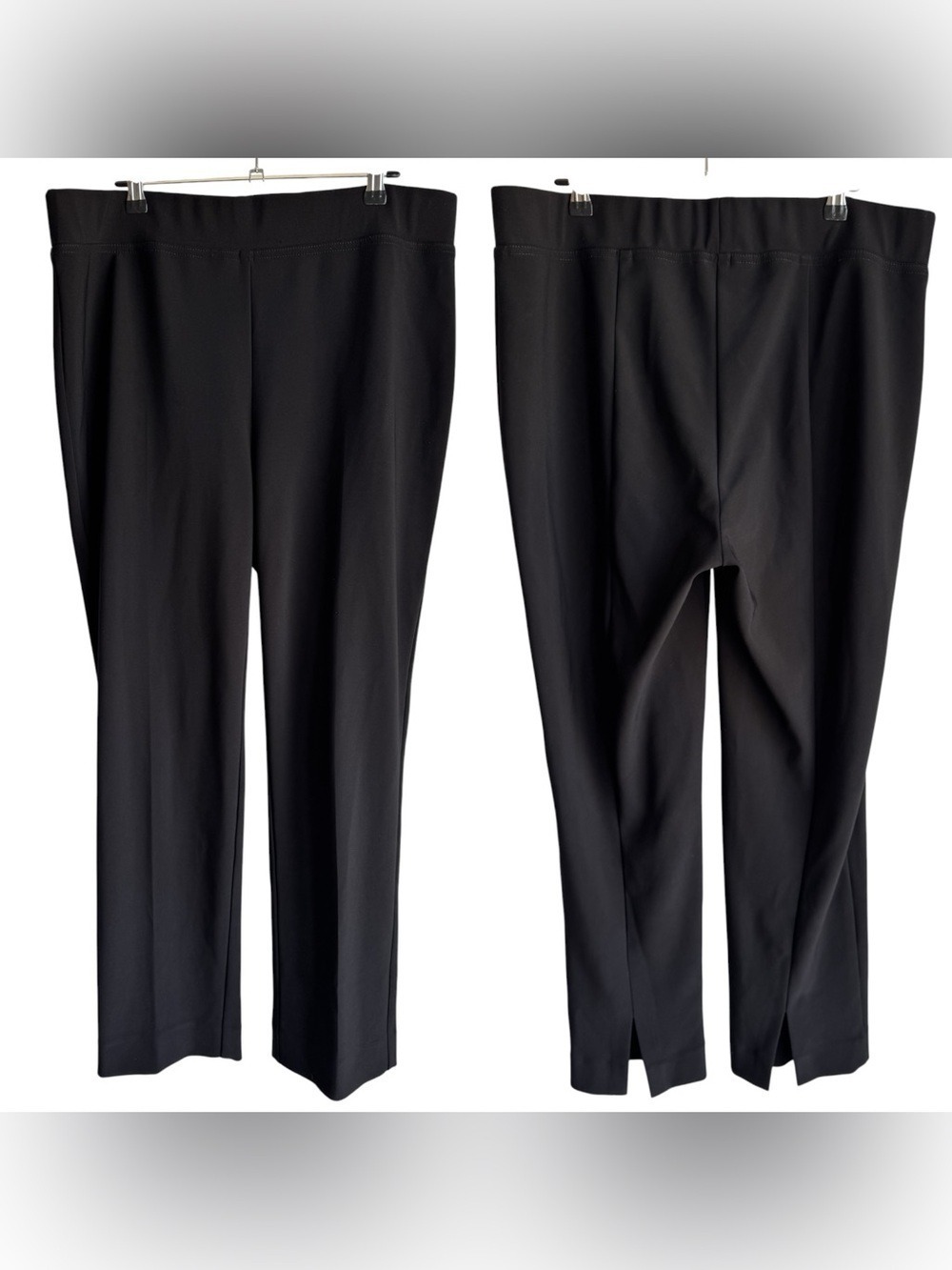 Joseph Ribkoff Stretchy Black Trouser Womens 16 Straight Leg Dress Pants Ankle